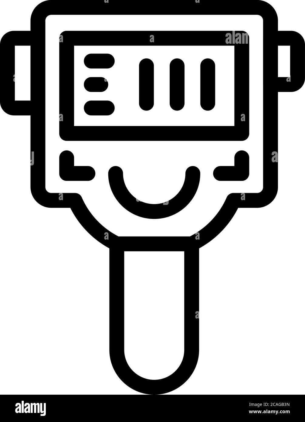 Icône de caméra infrarouge de détection, style de contour Illustration de Vecteur