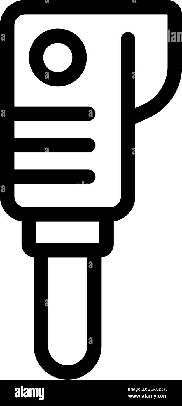 Icône caméra thermique de température, style de contour Illustration de Vecteur