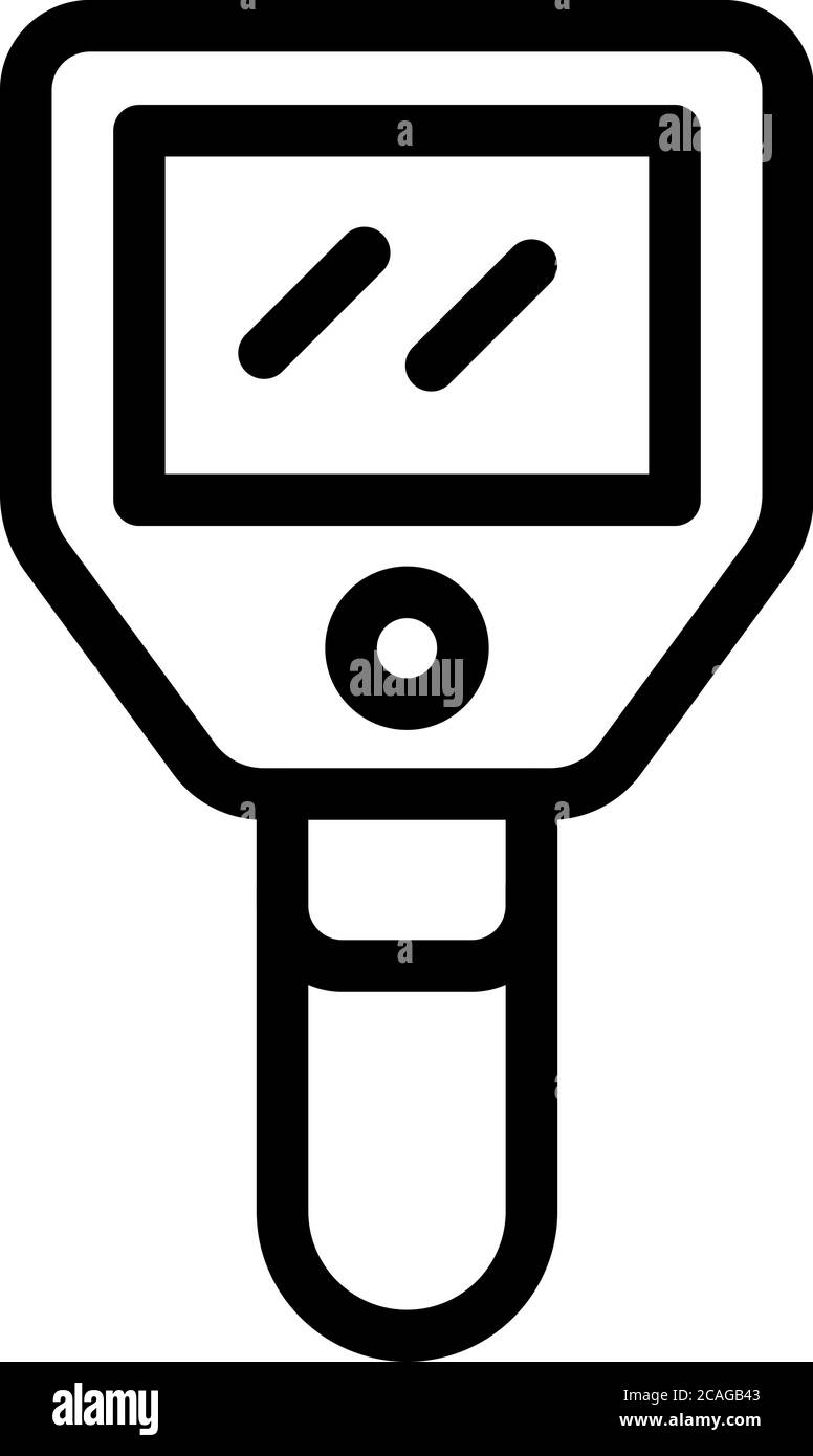 Icône de caméra infrarouge à capteur, style de contour Illustration de Vecteur