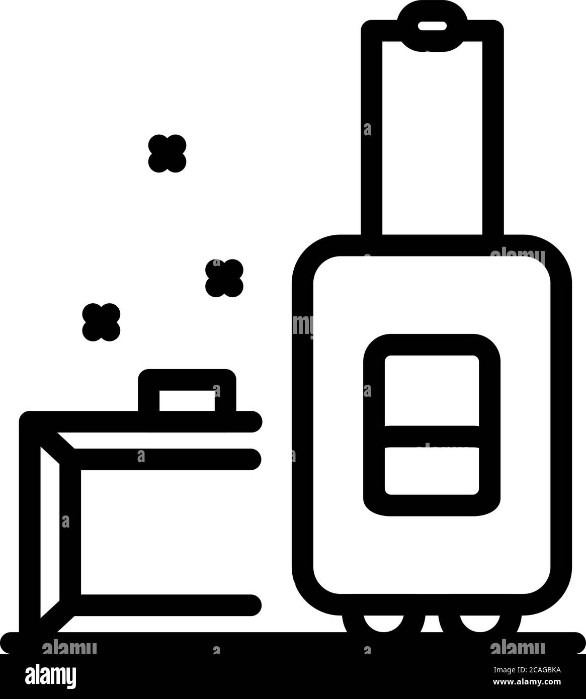Sacs de voyage hitchranking icône, style contour Illustration de Vecteur