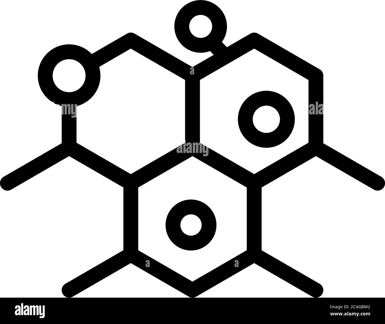 Icône hormones cérébrales, style de contour Illustration de Vecteur