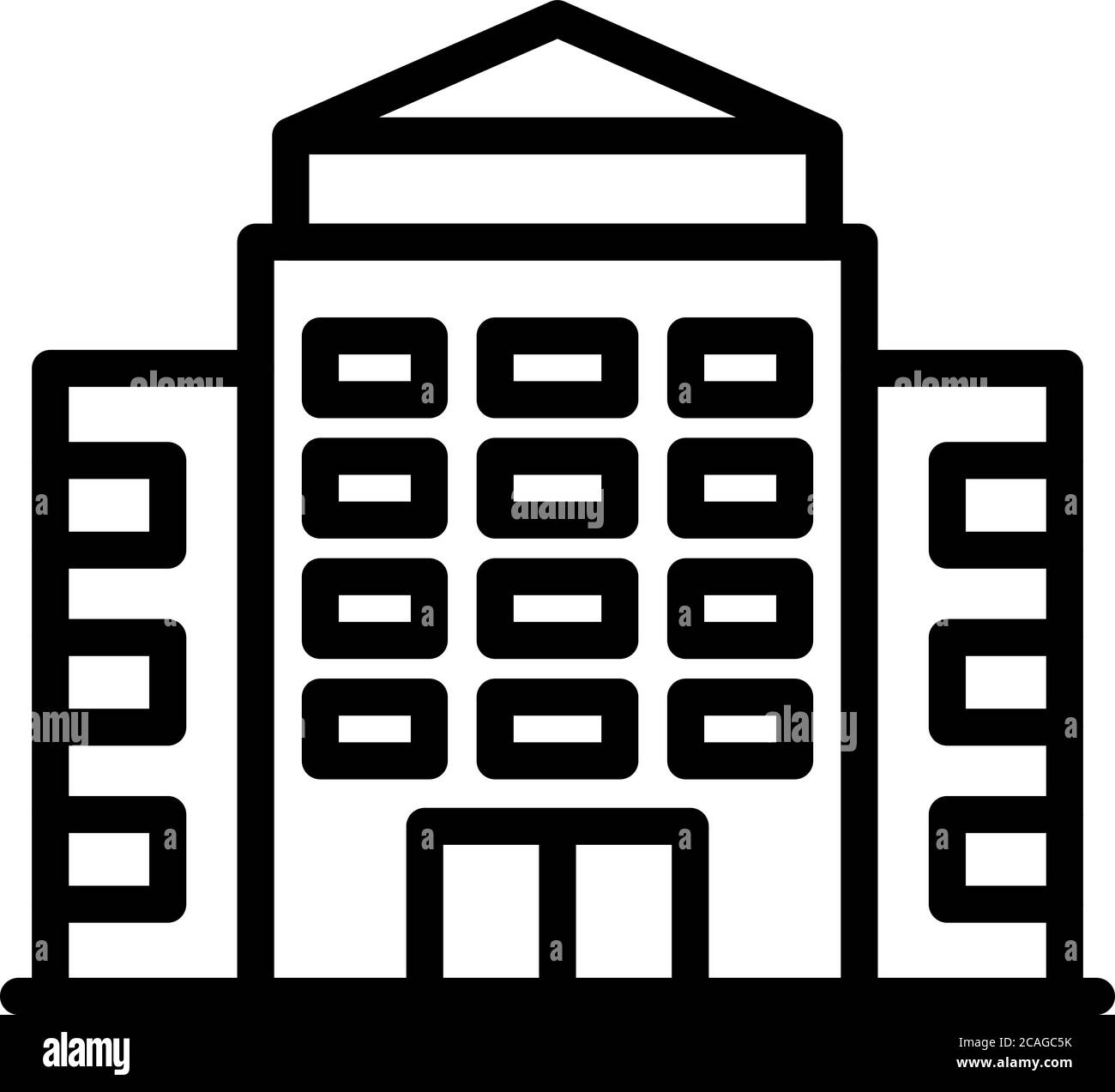 Icône de construction d'éducation inclusive, style de contour Illustration de Vecteur