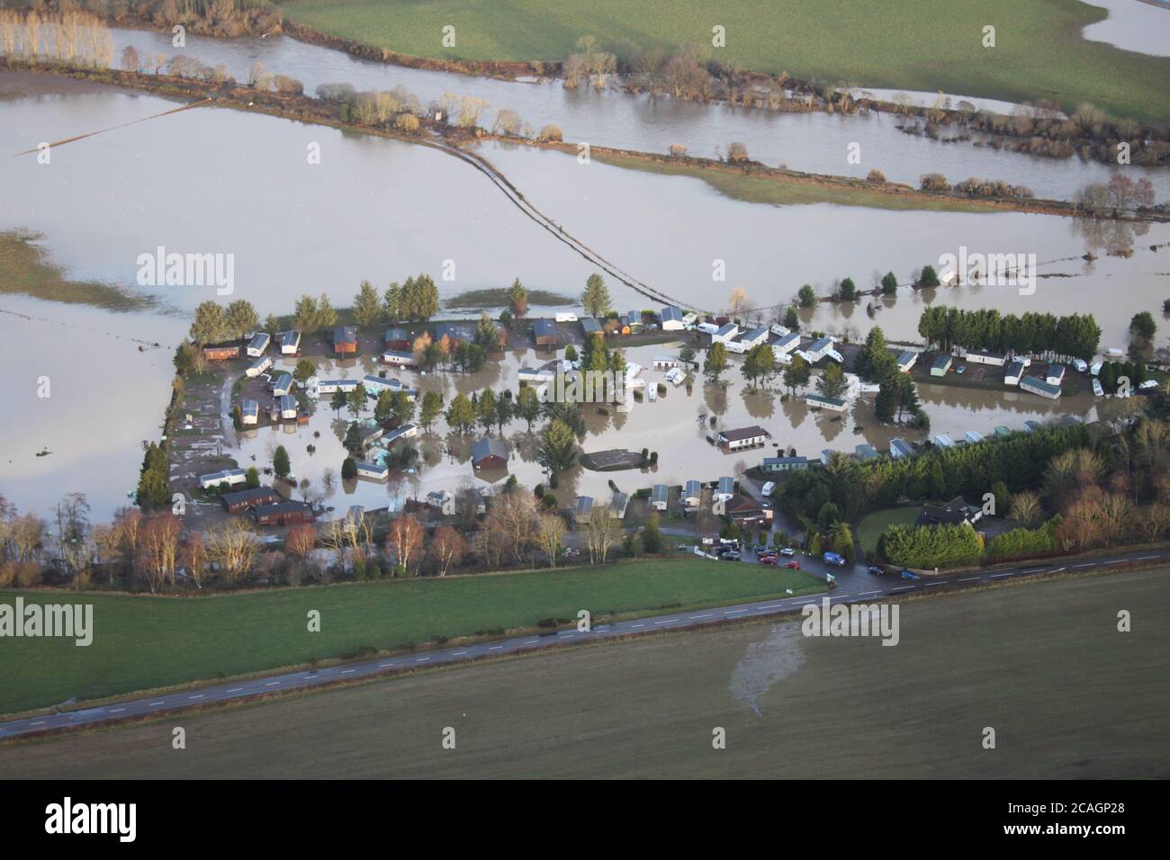 Rivière Dee inondant Aberdeen Banque D'Images