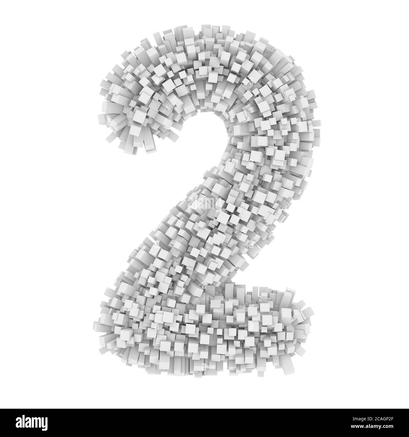 3d Bricks dessin animé décoratif créatif mignon numéro 2 Banque D'Images