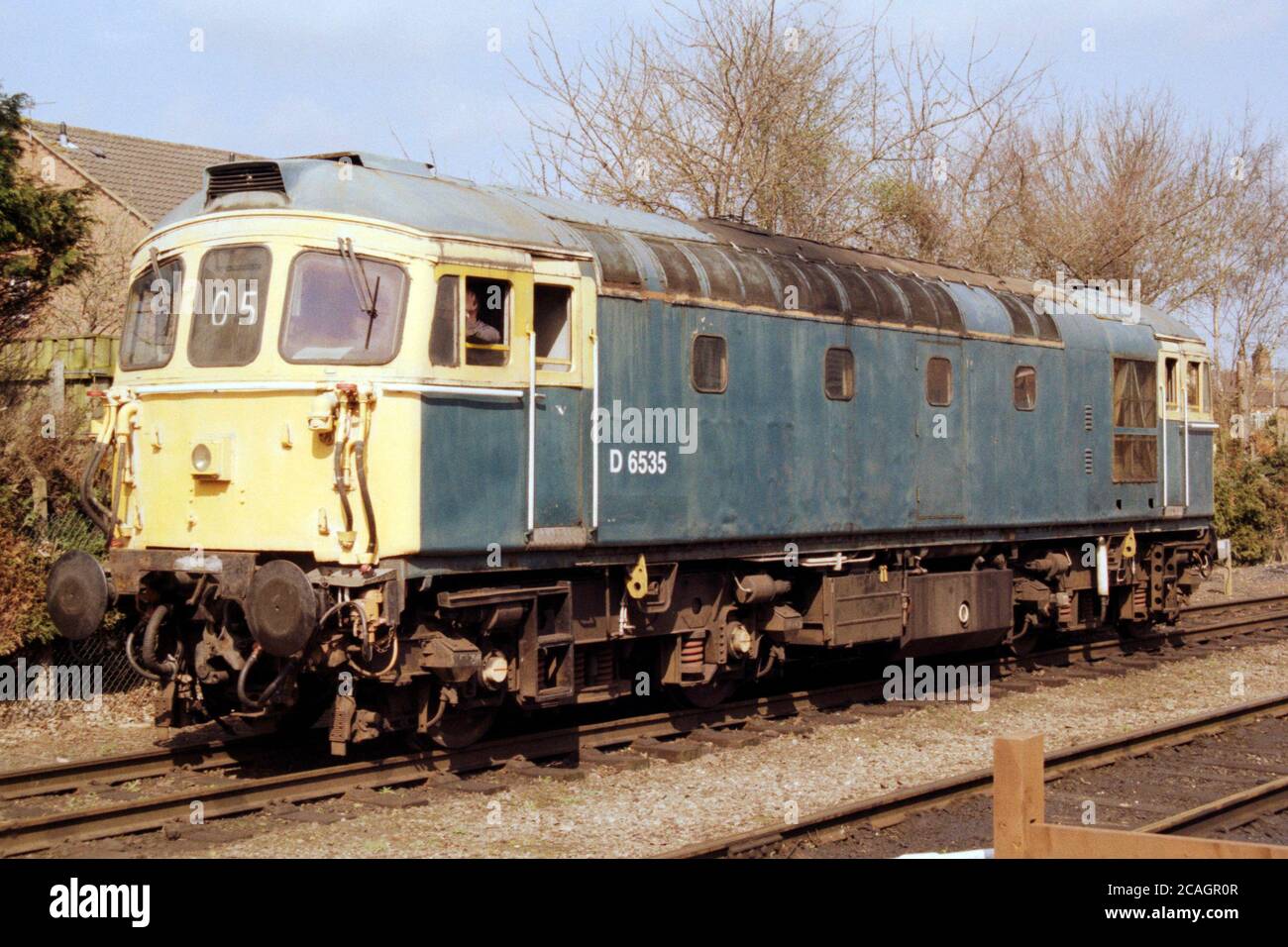 Ancienne locomotive au Great Central Heritage Railway pour le train de tour. Banque D'Images