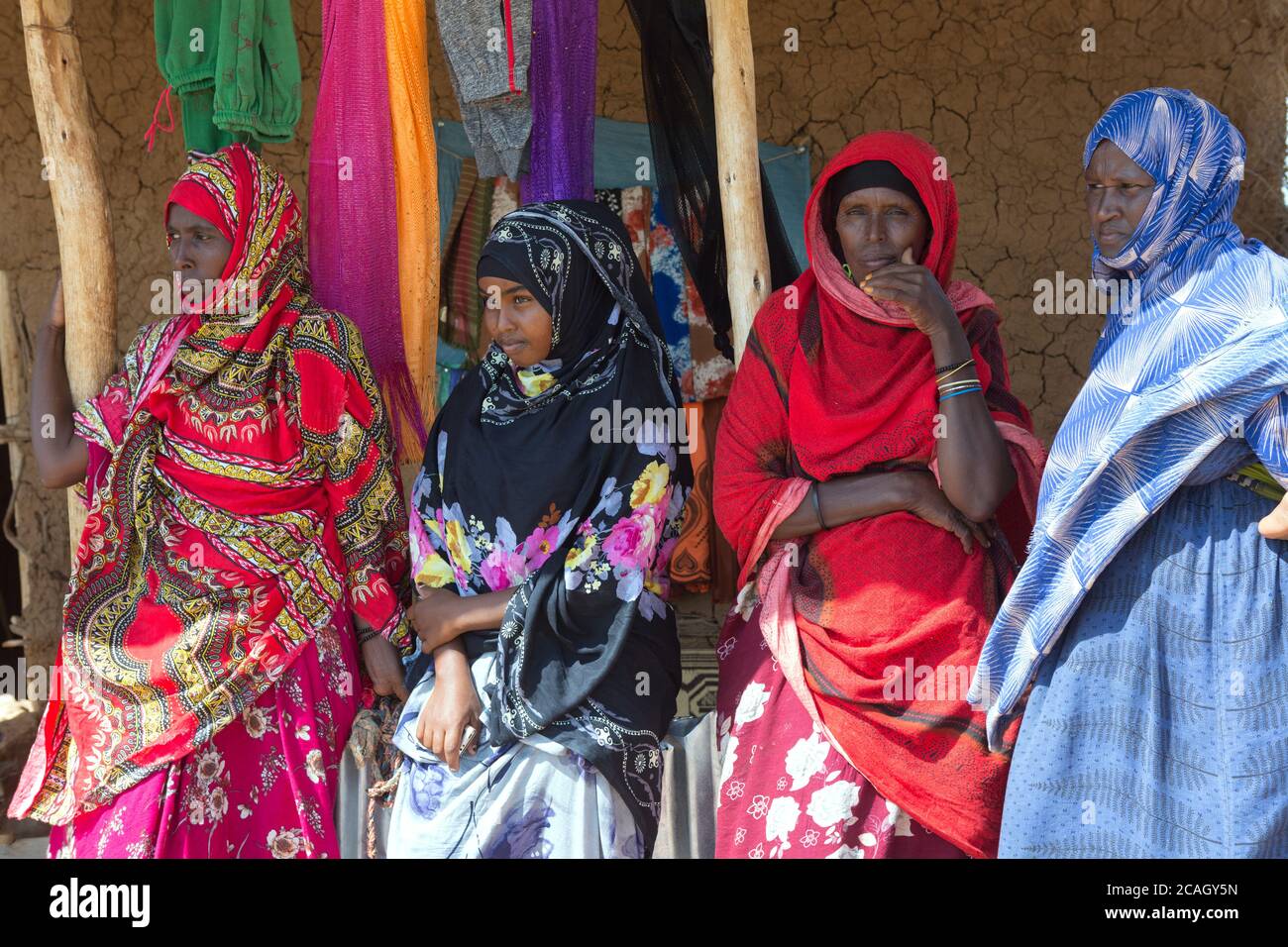 12.11.2019, Hobyo Kebele, région somalienne, Ethiopie - participants au projet de microfinancement OWDA (Organisation pour le bien-être et le développement en action) Banque D'Images