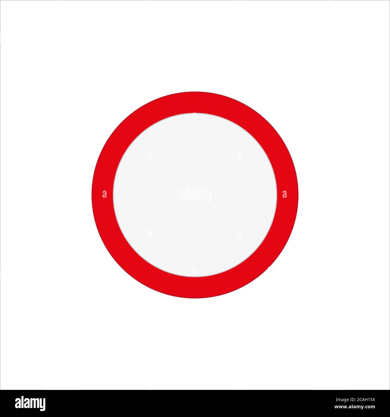 Illustration d'un panneau circulaire interdit isolé sur un blanc arrière-plan Banque D'Images