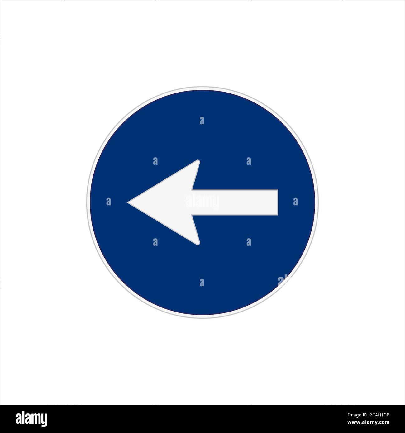 Illustration d'une flèche à l'intérieur d'un cercle isolé sur un arrière-plan blanc Banque D'Images