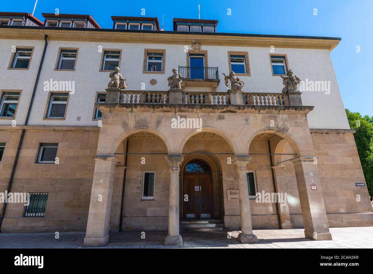 Filiale de la Banque fédérale allemande à Schlossplatz ou place du Château dans le centre-ville, Stuttgart, Etat fédéral Baden-Württemberg, Allemagne, Europe Banque D'Images