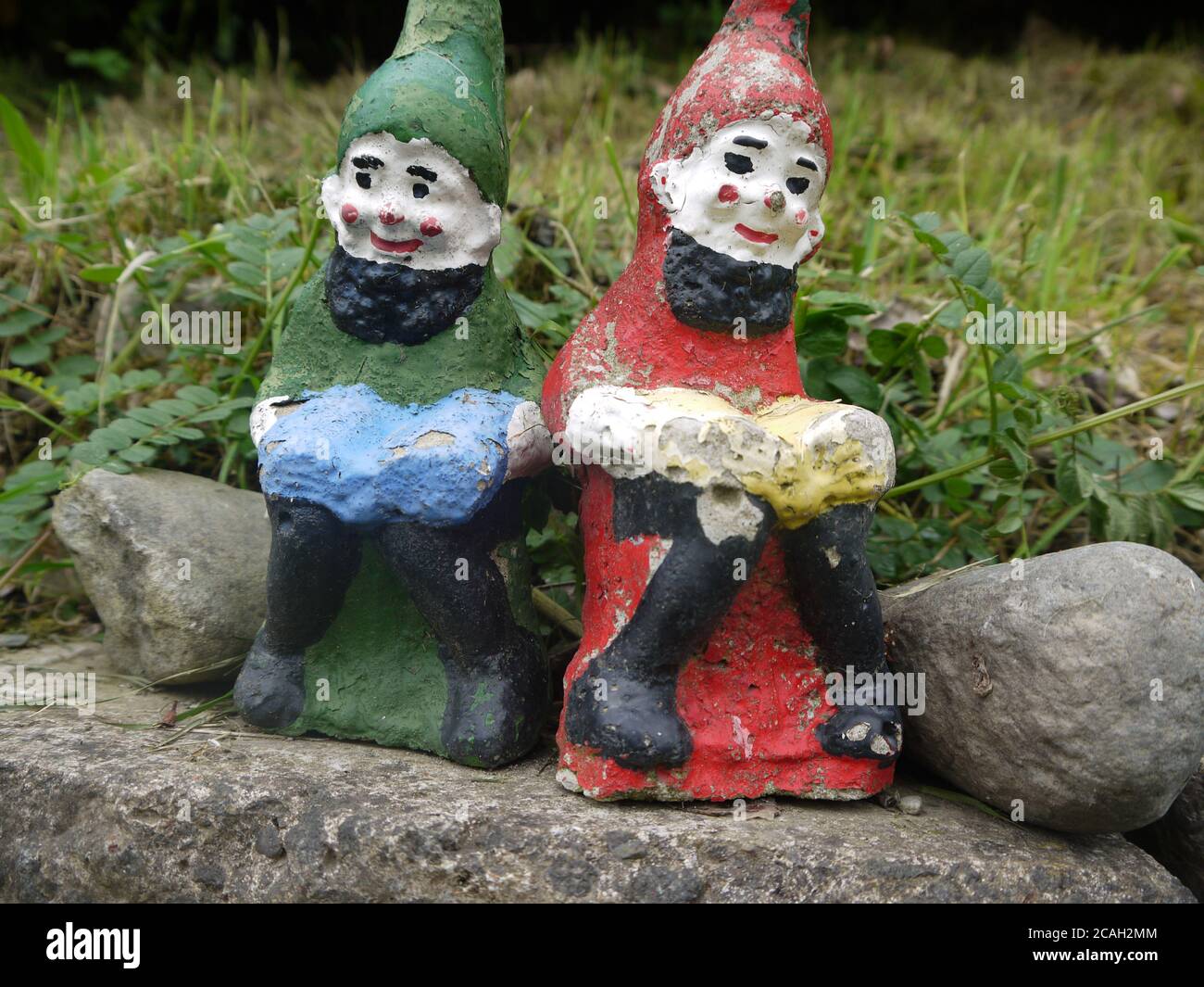 Nains du petit jardin Banque D'Images