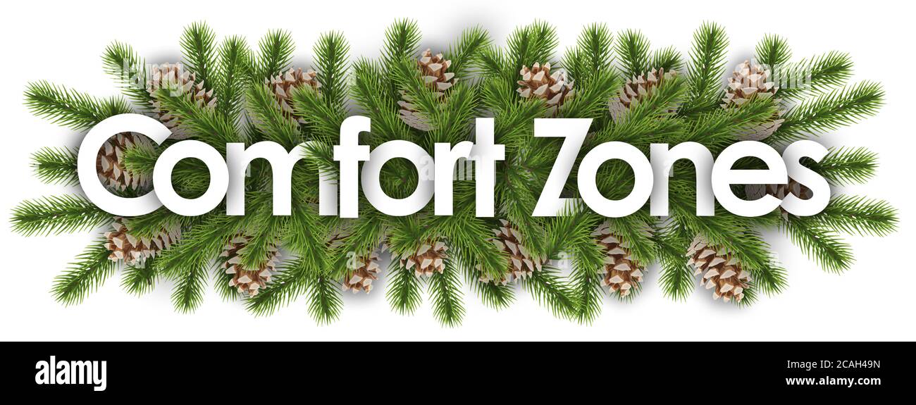 Zones de confort en arrière-plan de noël - branches de pin Banque D'Images