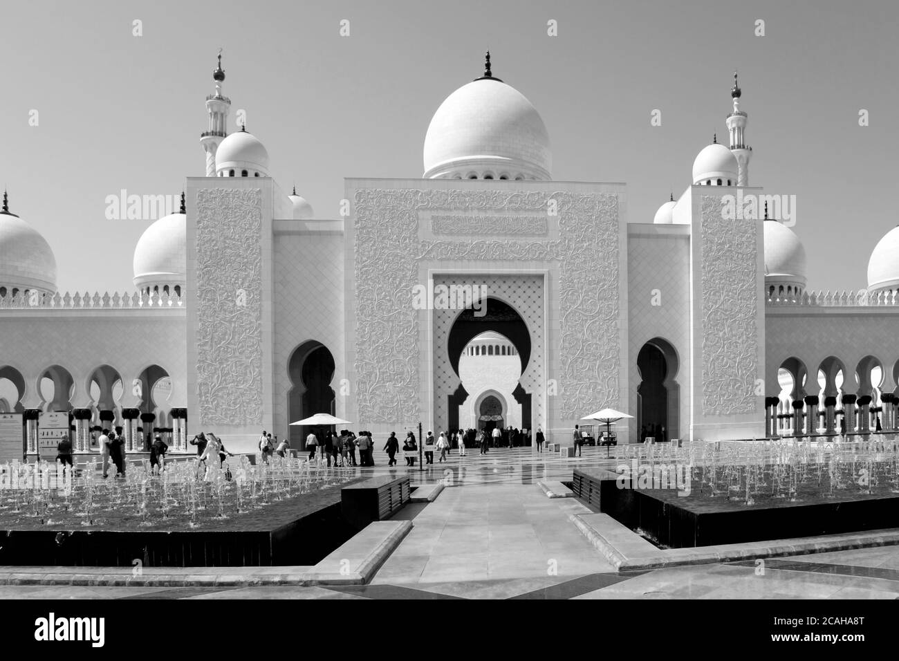 Décoration de la mosquée Sheikh Zayed dans les pays arabes Unis Émirats Abu Dhabi Banque D'Images