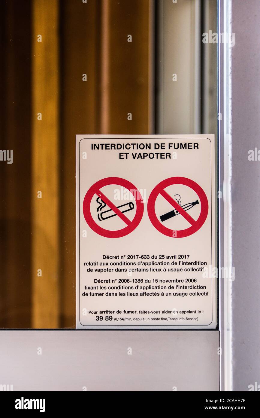 Interdiction de fumer et panneau de vapotage Banque D'Images
