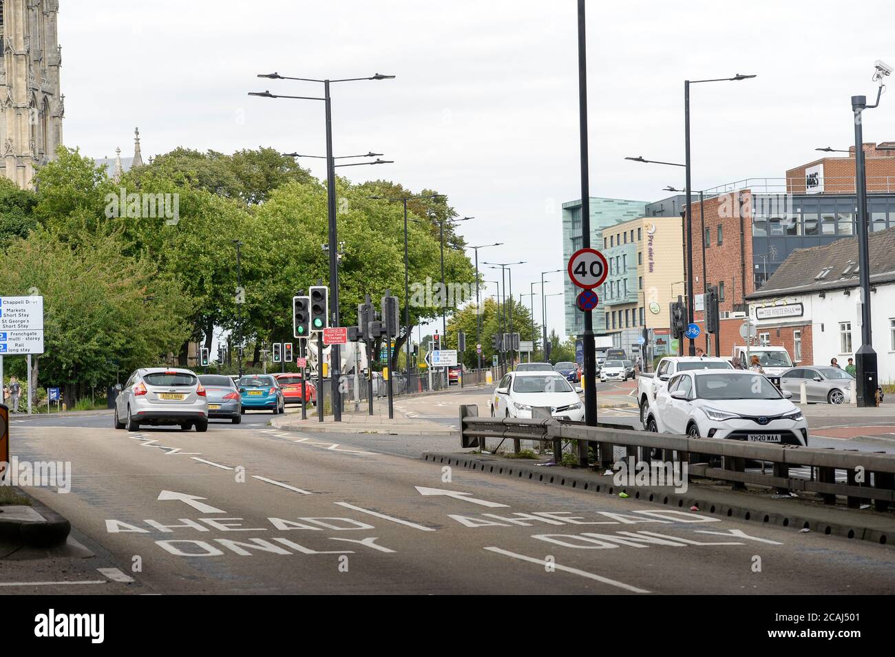 Vue d'en haut sur Doncaster Banque D'Images