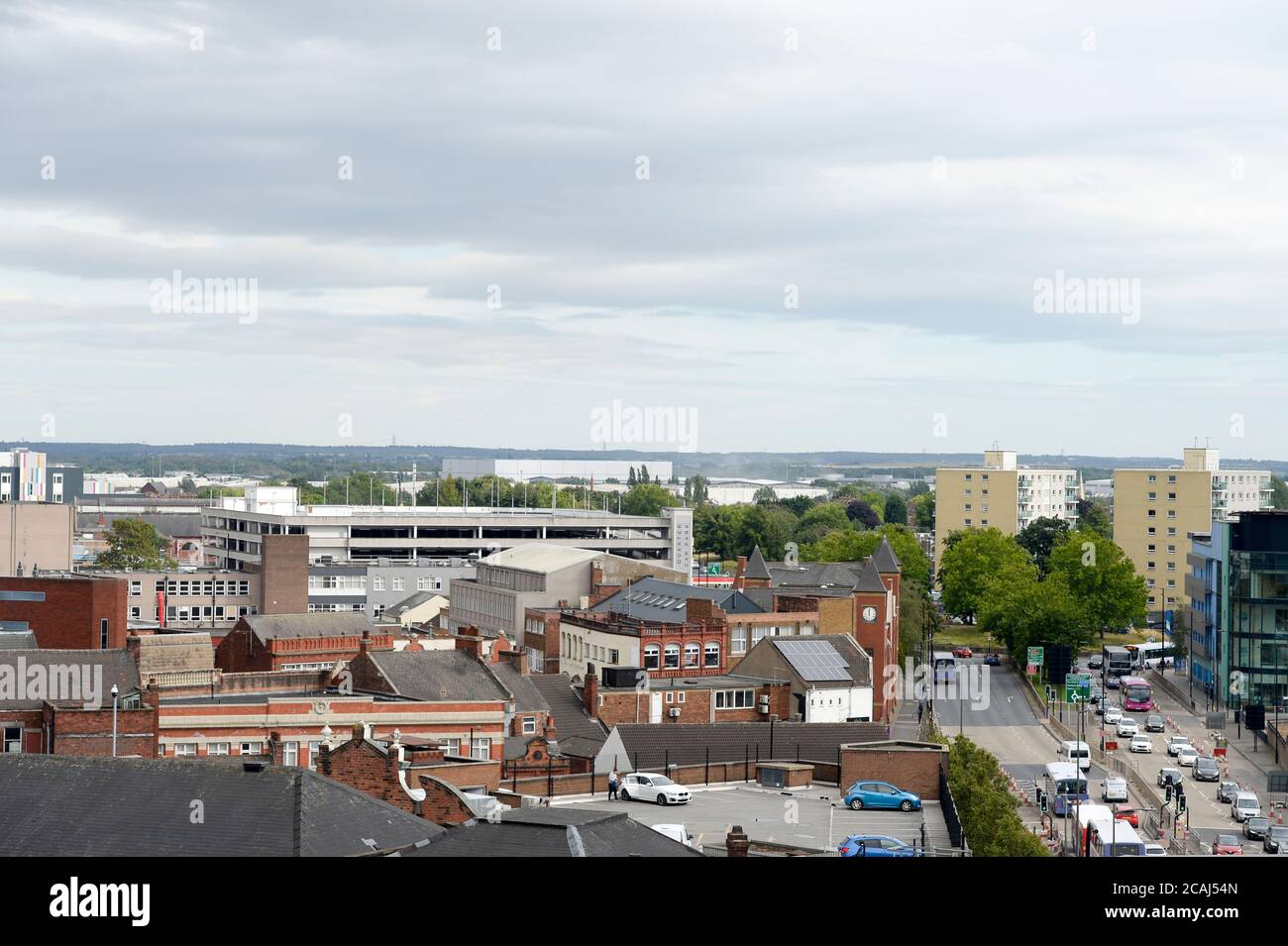 Vue d'en haut sur Doncaster Banque D'Images