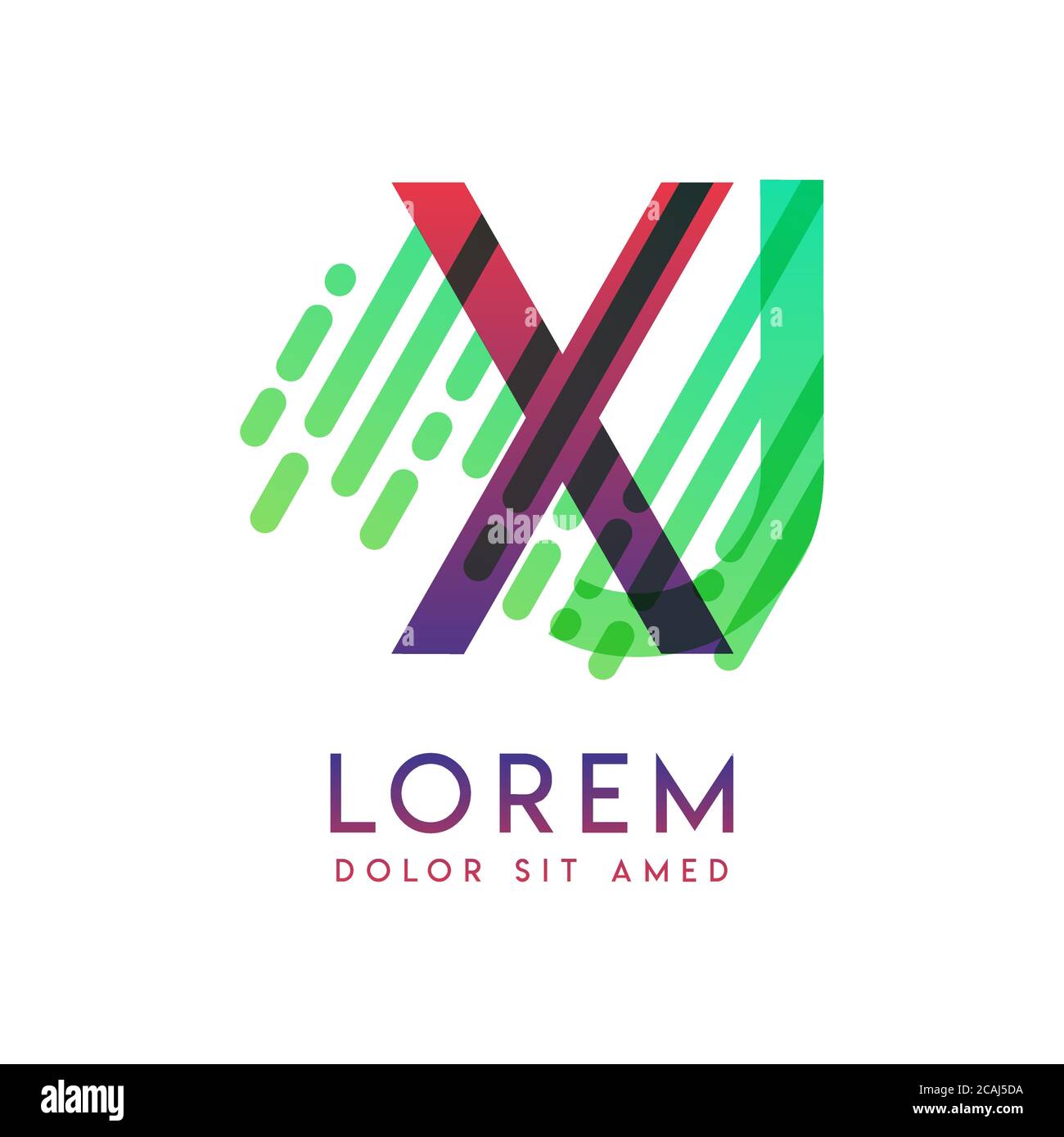 Logo XJ sur le thème de la vitesse et du style galaxie, adapté aux secteurs de la création et des affaires. JX Letter logo design pour tous les médias de page Web et Illustration de Vecteur