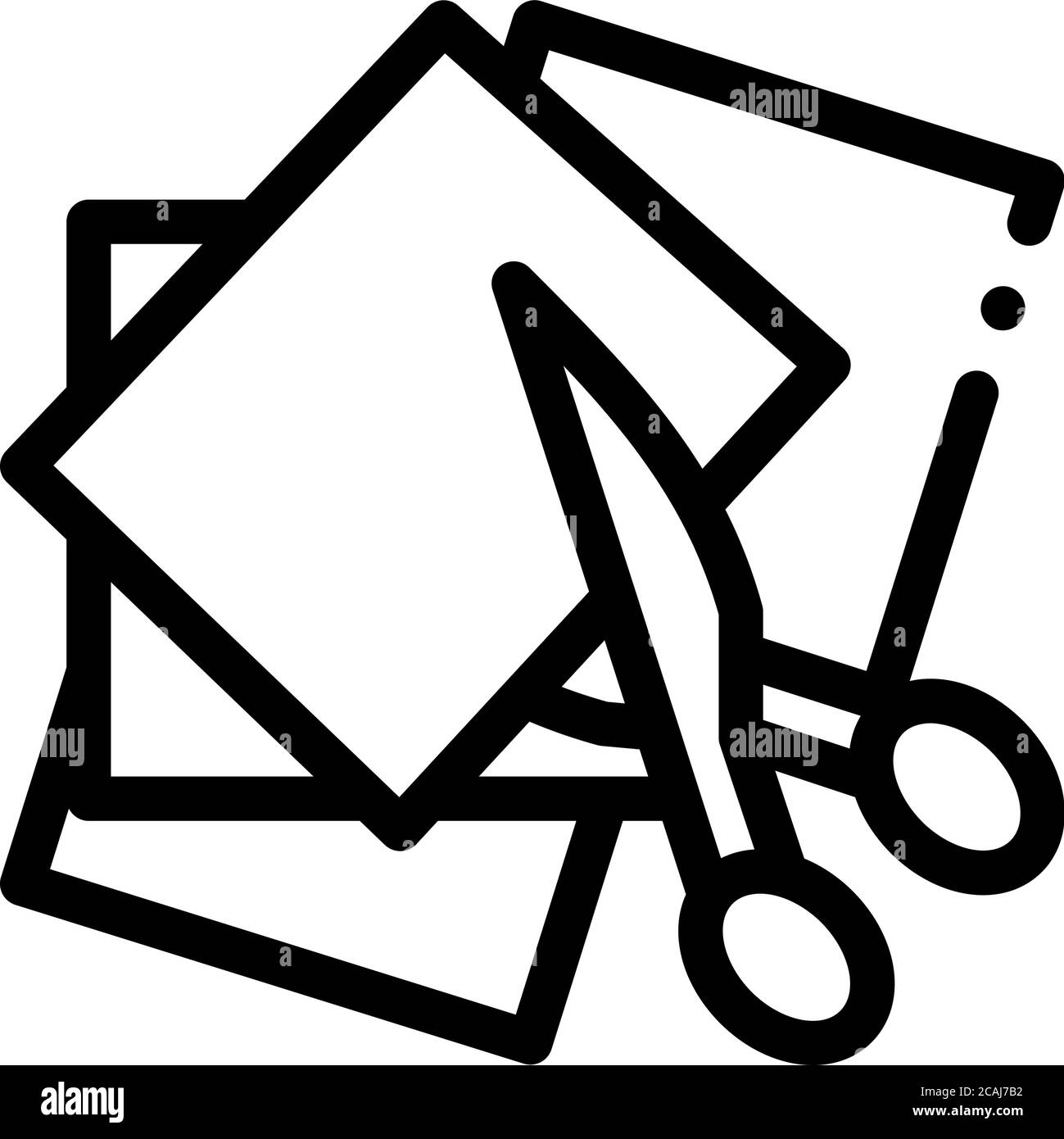 illustration vectorielle de l'icône en forme de ciseaux de coupe pour l'éducation préscolaire Illustration de Vecteur