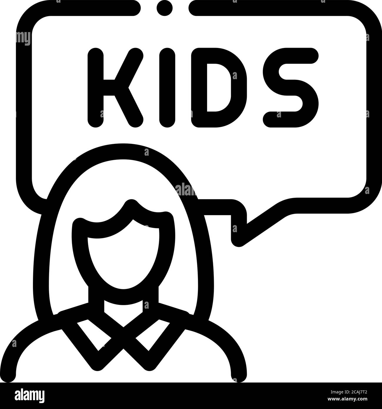 illustration vectorielle de l'icône de l'enseignant de l'éducation préscolaire Illustration de Vecteur