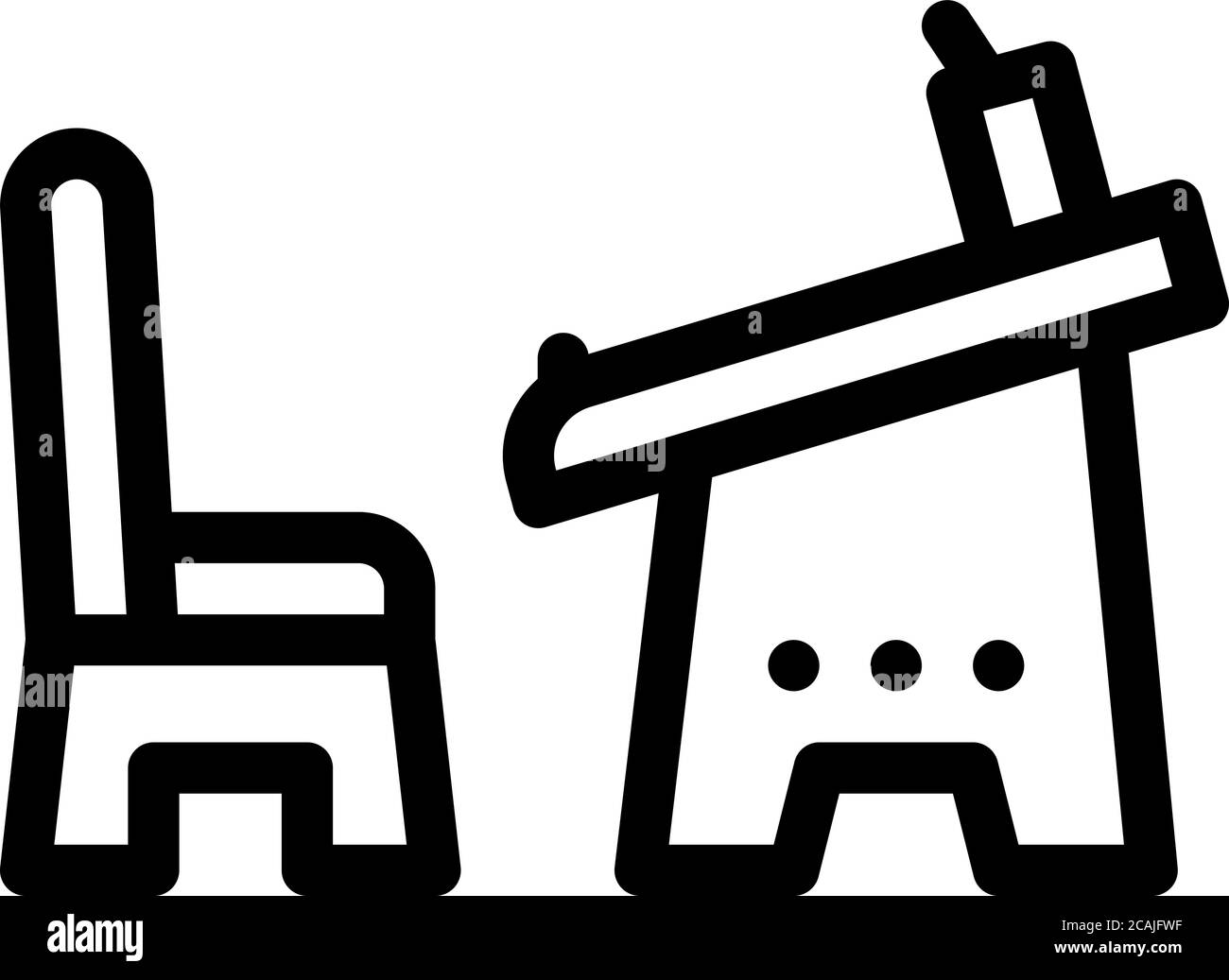 illustration vectorielle de l'icône du tableau d'éducation préscolaire Illustration de Vecteur