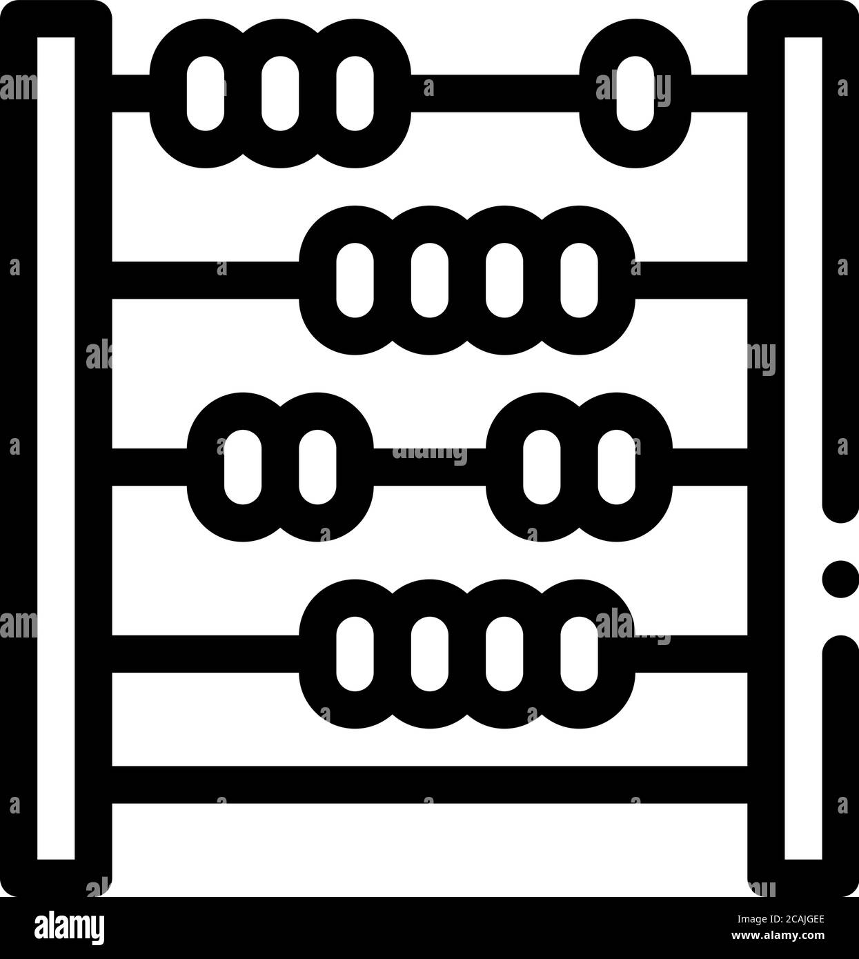 illustration du contour vectoriel de l'icône du compteur abacus Illustration de Vecteur
