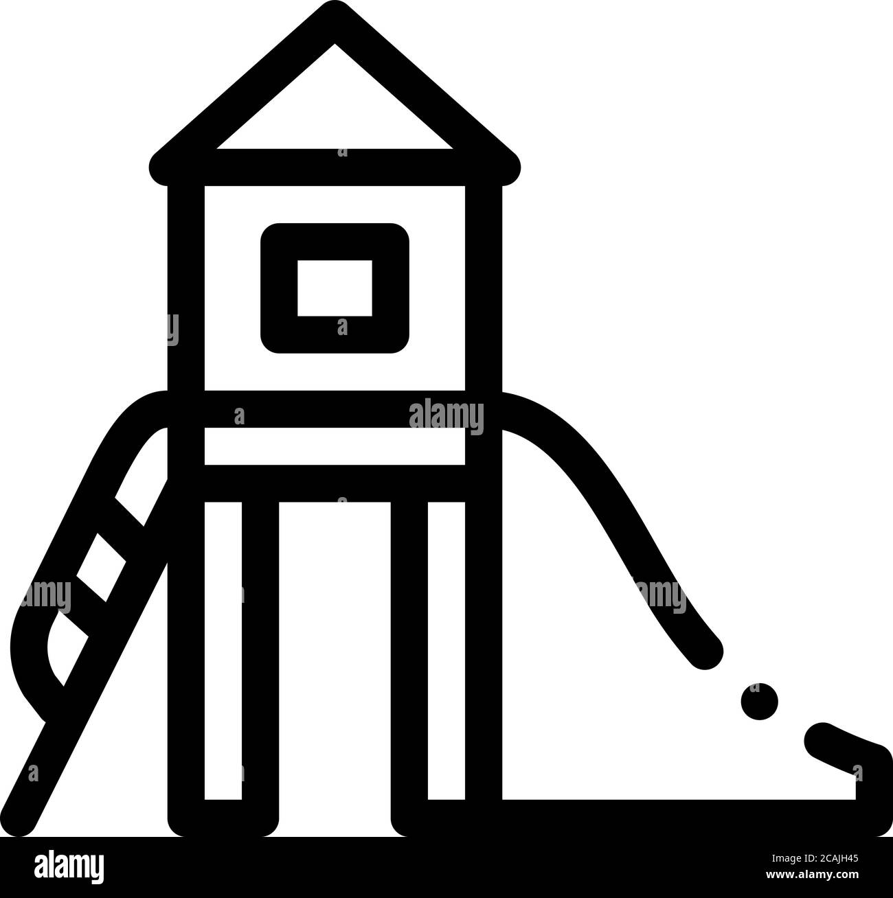 illustration vectorielle de l'icône du terrain de jeu préscolaire Illustration de Vecteur