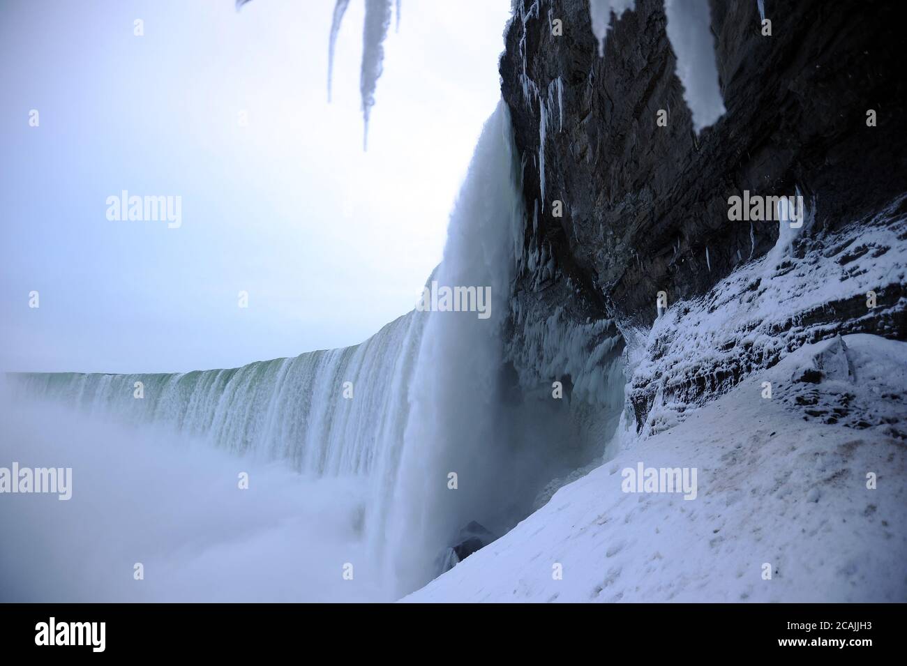 Les chutes Horseshoe depuis la zone d'observation « Journey Behind the Falls ». Banque D'Images