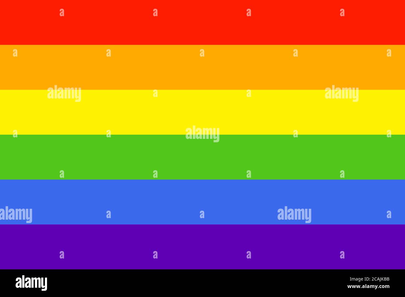 Icône de drapeau arc-en-ciel simple sur fond blanc. Vecteur de drapeau LGBT. Couleurs LGBTQ. Illustration vectorielle. Style plat, aucun effet. Illustration de Vecteur
