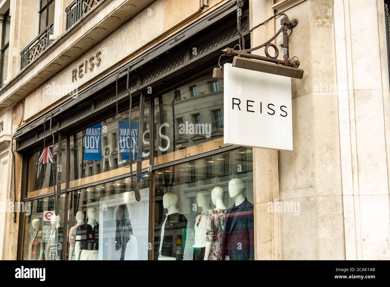 Reiss Store sur Regent Street, marque de mode britannique Banque D'Images