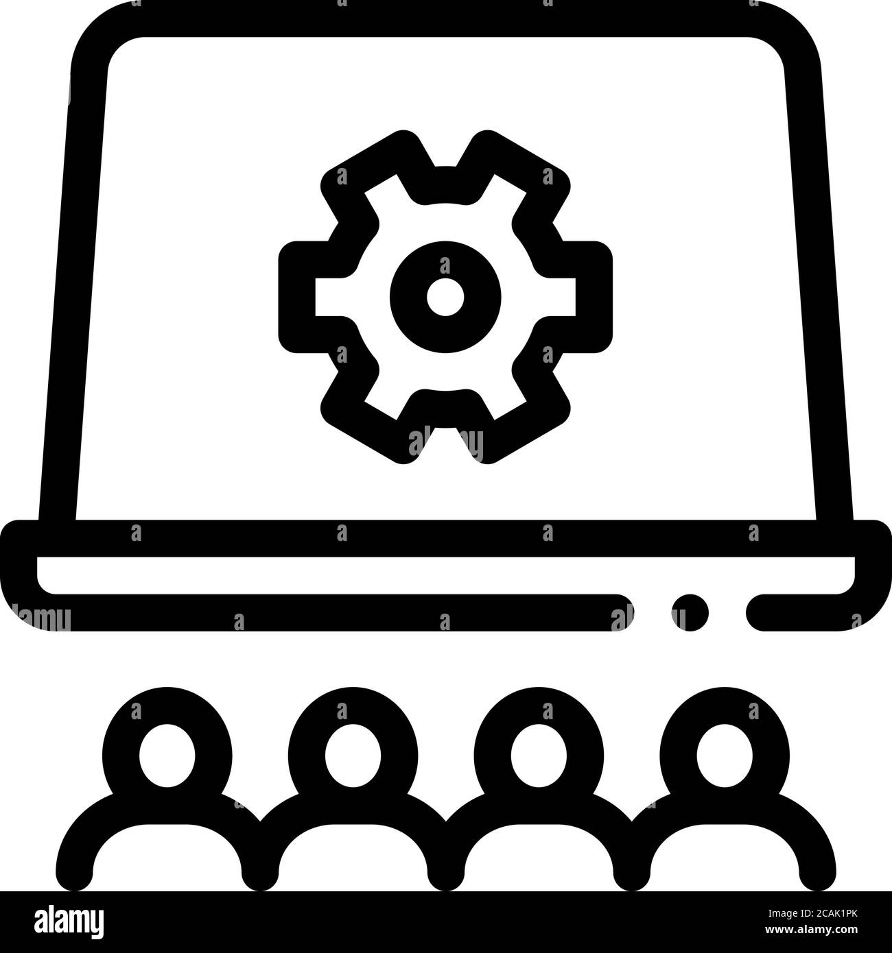 illustration vectorielle de l'icône de réunion de travail de bureau Illustration de Vecteur