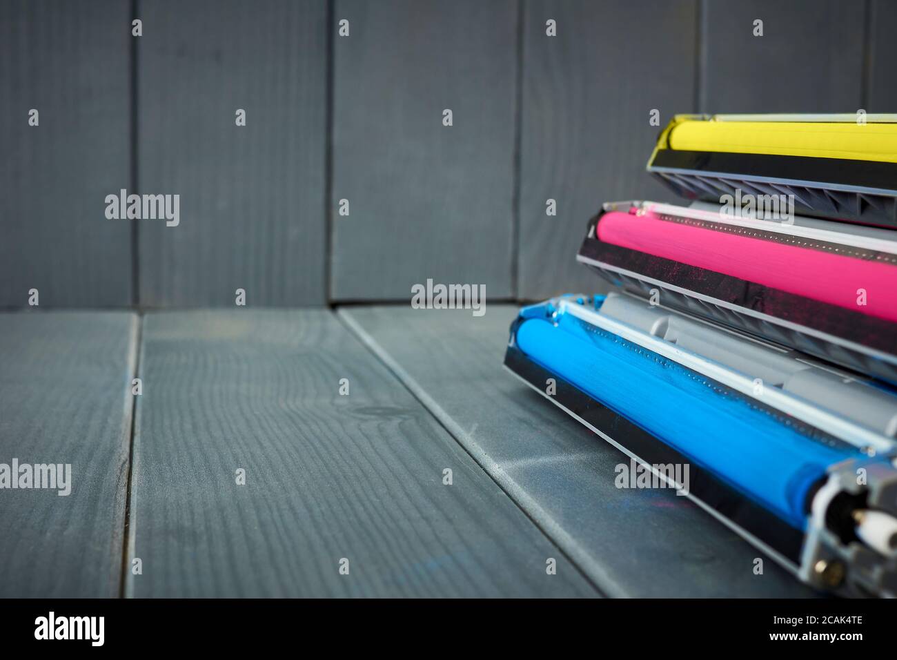 jeu de cartouches d'imprimante laser couleur Banque D'Images