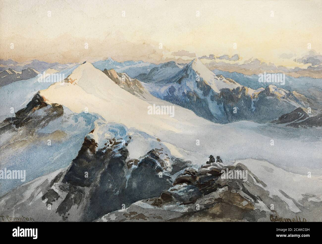 Compton Edward Theodore - Am Adamello - École allemande - 19ème et début du 20ème siècle Banque D'Images