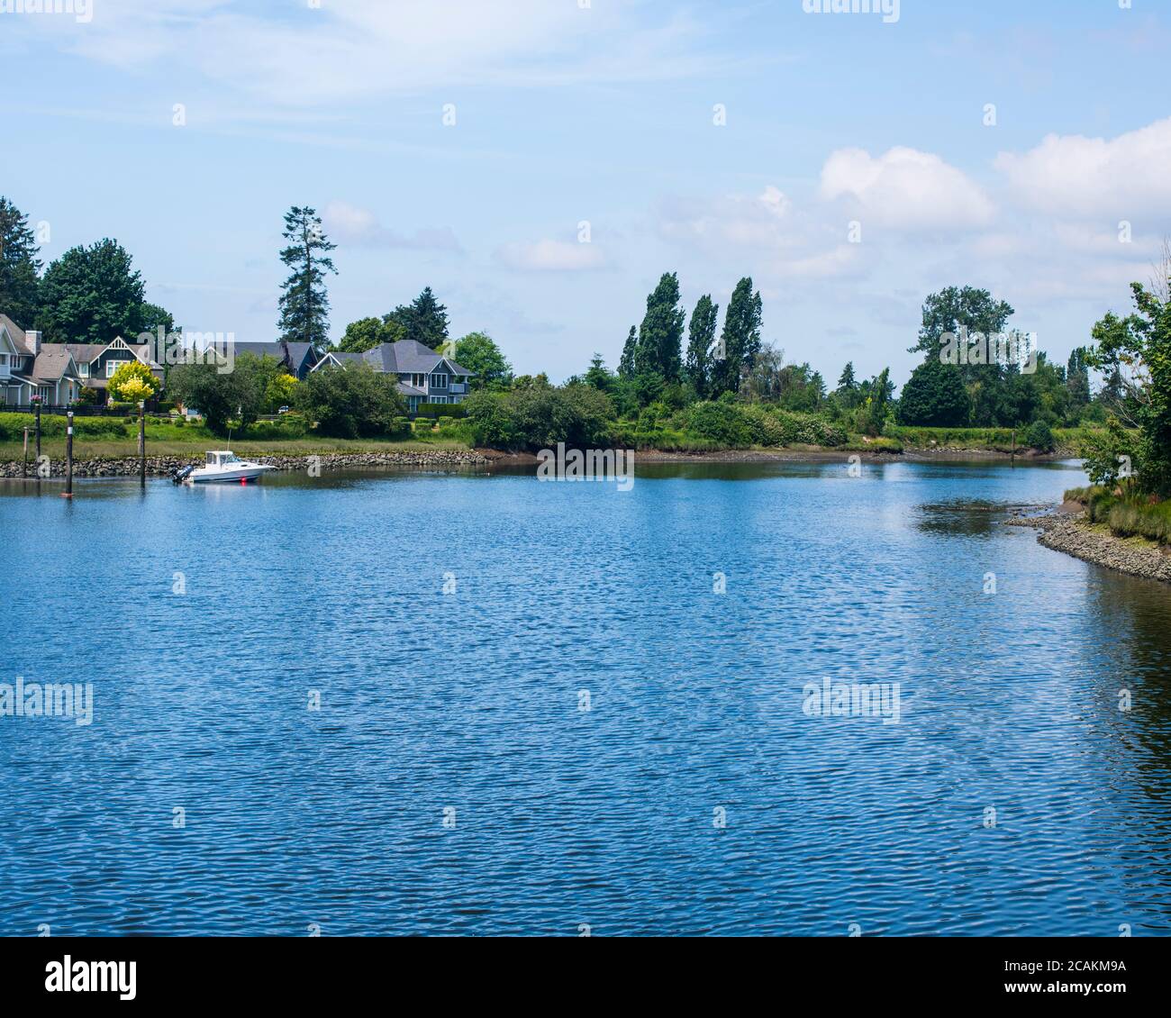 Nicomekl River, South Surrey, Colombie-Britannique, Canada Banque D'Images