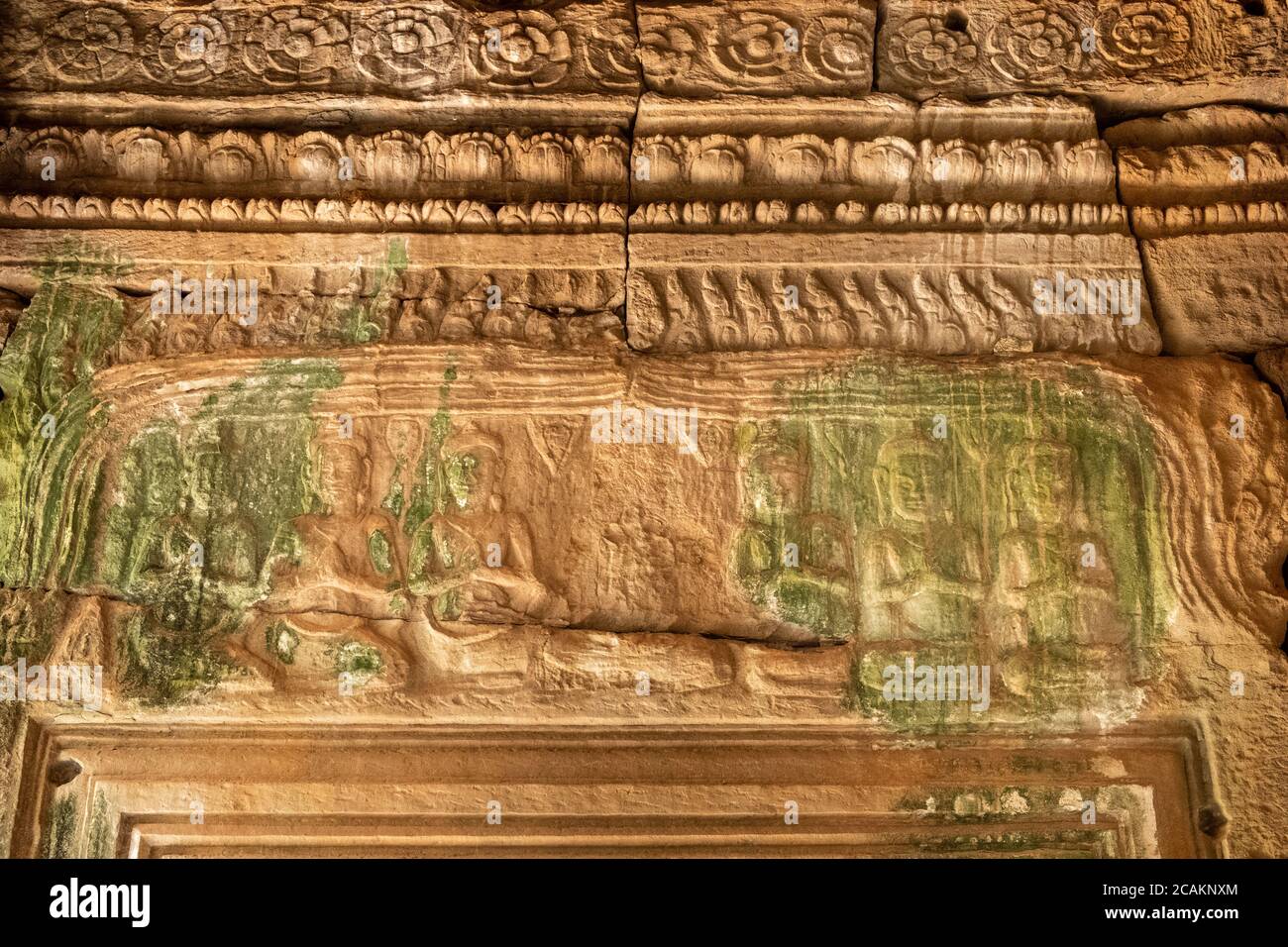 Le temple Bayon, Angkor Thom, Siem Reap, Cambodge Banque D'Images