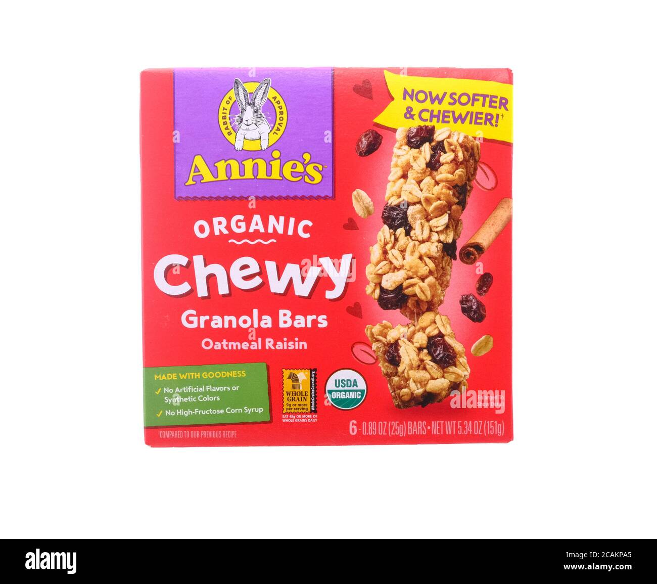 Annie's Organic chewy Granola bars Banque D'Images