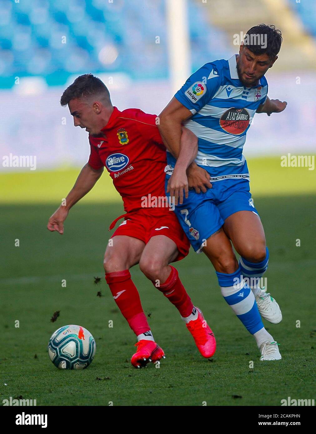 Spanish la Liga SmartBank football Match RC Deportivo vs CF Fuenlabrada au stade Riazor, la Coruña, 07 juillet 2020. La Liga/Cormon Press Credit: CORMON PRESS/Alay Live News Banque D'Images