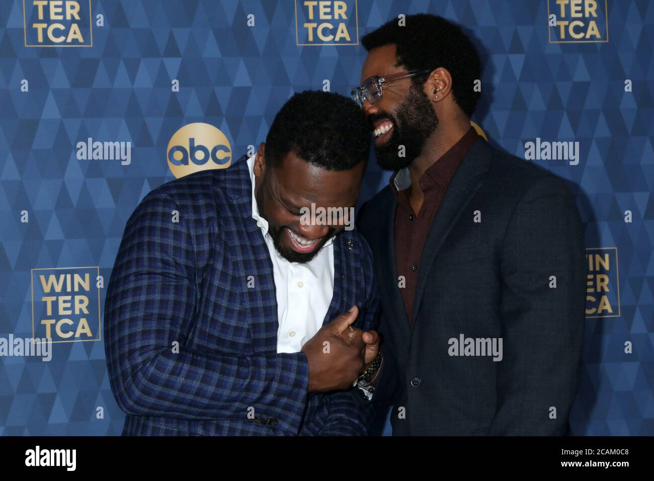 LOS ANGELES - 8 JANVIER : Curtis Jackson et Nicholas Pinnock à l'ABC Winter TCA Party arrivées à l'hôtel Langham Huntington le 8 janvier 2020 à Pasadena, CA Banque D'Images