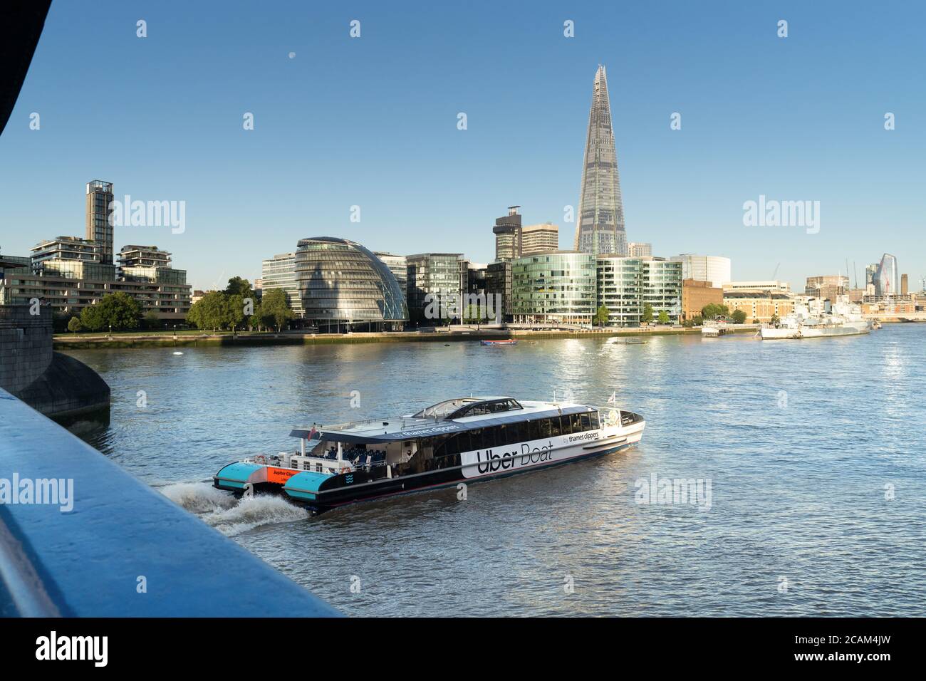 Uber Boat by Thames Clippers en service sur la rivière tamise Banque D'Images