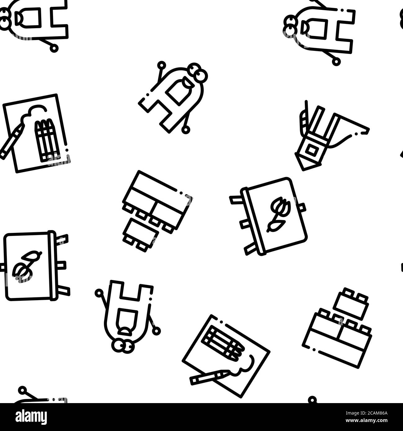 Scénario sans couture pour l'éducation préscolaire Illustration de Vecteur