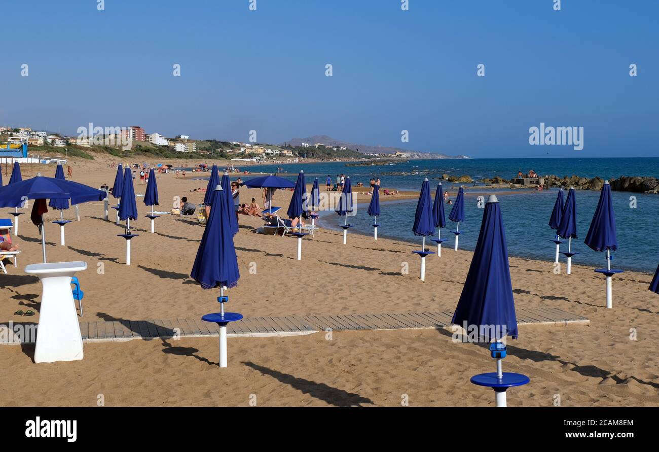 Agrigento Spiaggia San Leone Banque D'Images