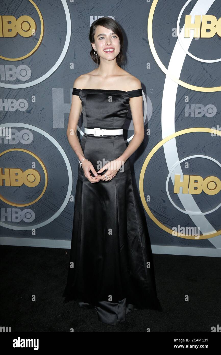 LOS ANGELES - SEP 22 : Margaret Qualley à la fête d'Emmy d'HBO au Centre de conception du Pacifique le 22 septembre 2019 à West Hollywood, CA Banque D'Images