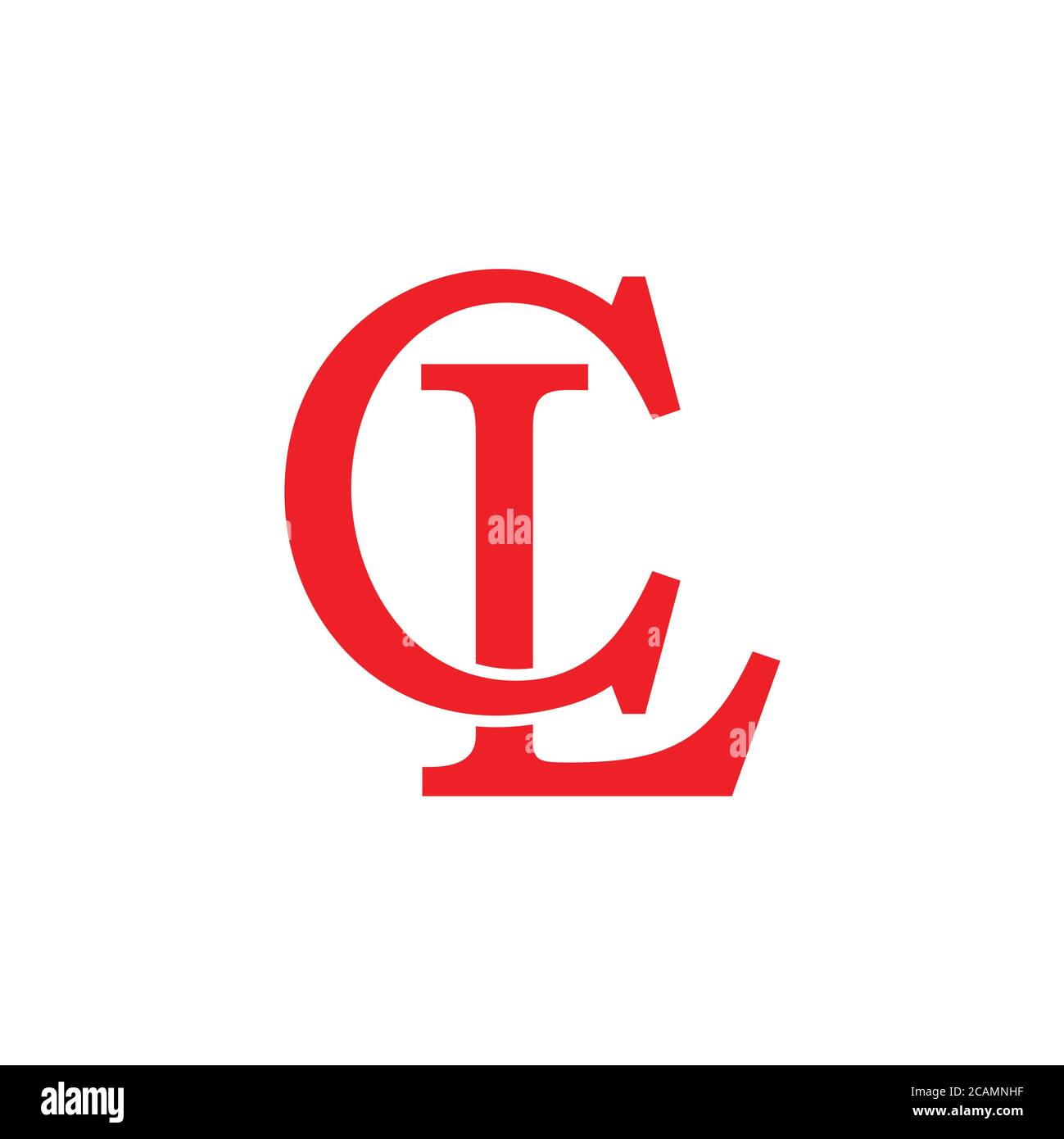 lettres cl lien simple logo vecteur Illustration de Vecteur