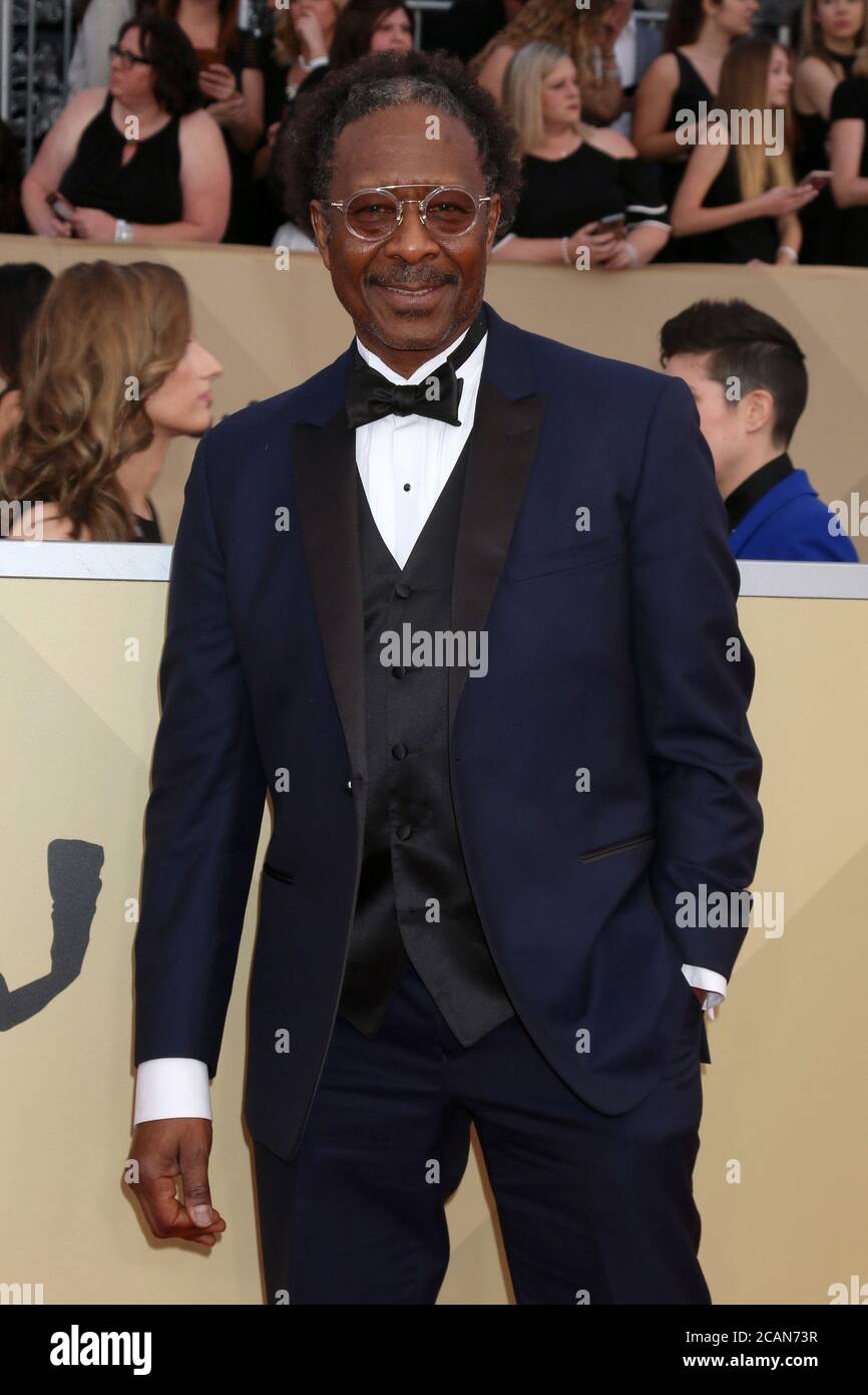 LOS ANGELES - JAN 21: Clarke Peters au 24e Screen Actors Guild Awards - salle de presse au Shrine Auditorium le 21 janvier 2018 à Los Angeles, CA Banque D'Images