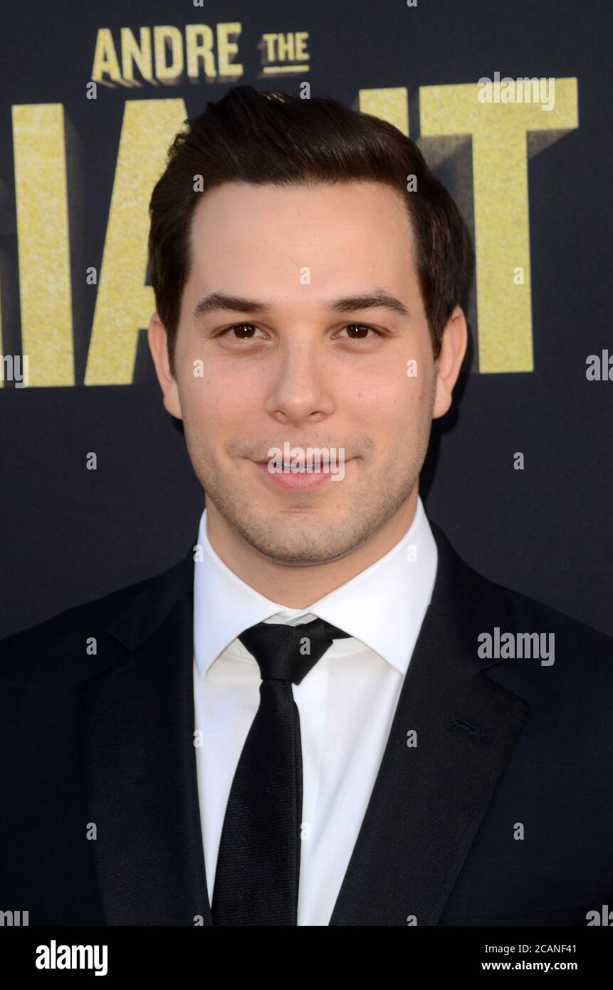 LOS ANGELES - 29 FÉVRIER : SkMylar Astin à la première HBO 'Andre le géant' au Cinerama Dome le 29 février 2018 à Los Angeles, CA Banque D'Images