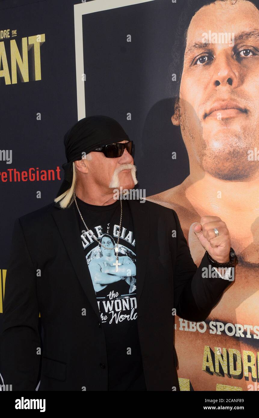 LOS ANGELES - 29 FÉVRIER: Hulk Hogan à la première HBO 'Andre le géant' au Cinerama Dome le 29 février 2018 à Los Angeles, CA Banque D'Images