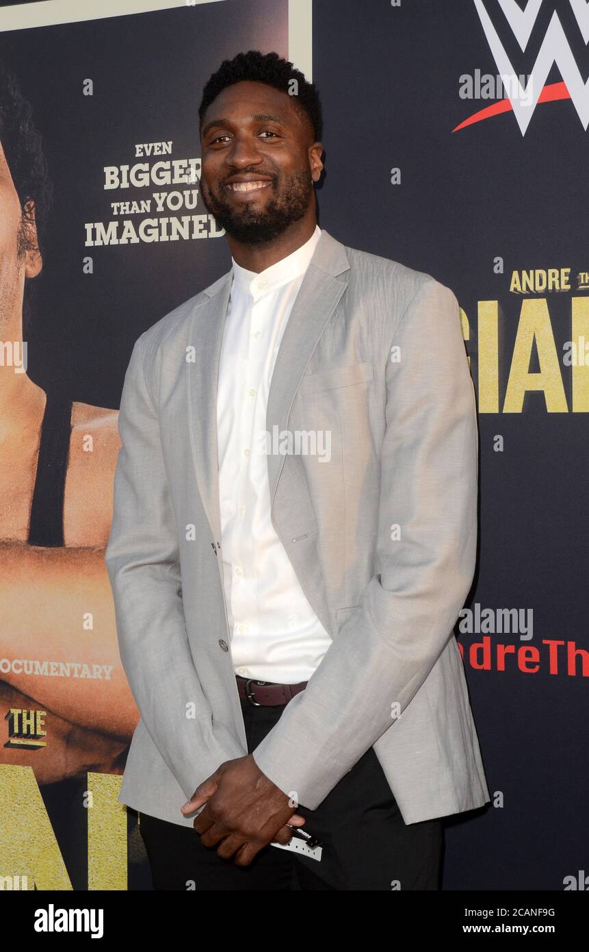 LOS ANGELES - 29 FÉVRIER : Roy Hibbert à la première HBO 'Andre le géant' au Cinerama Dome le 29 février 2018 à Los Angeles, CA Banque D'Images