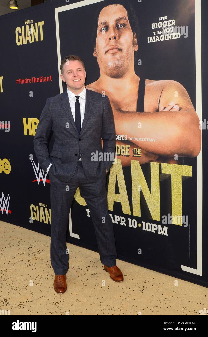LOS ANGELES - 29 FÉVRIER : Jason Hehir à la première HBO 'Andre le géant' au Cinerama Dome le 29 février 2018 à Los Angeles, CA Banque D'Images