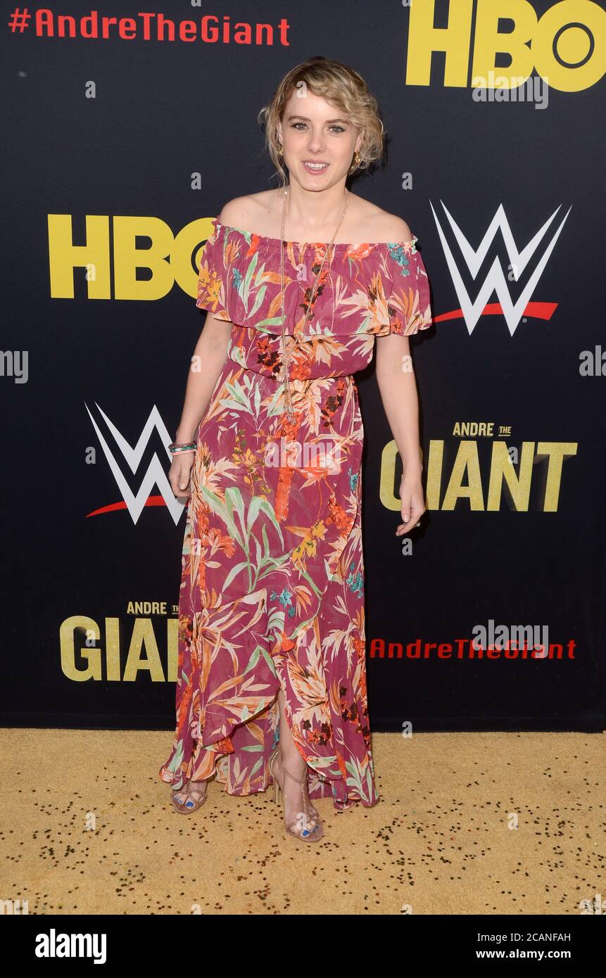 LOS ANGELES - 29 FÉVRIER : Laura Slade Wiggins à la première HBO 'Andre le géant' au Cinerama Dome le 29 février 2018 à Los Angeles, CA Banque D'Images