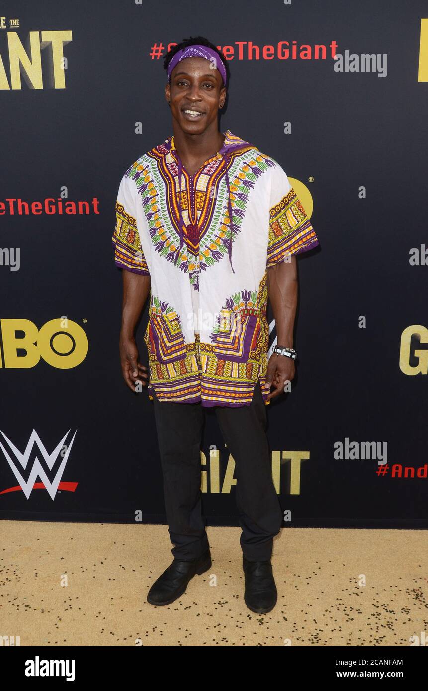 LOS ANGELES - 29 FÉVRIER : Shaka Smith à la première HBO 'Andre le géant' au Cinerama Dome le 29 février 2018 à Los Angeles, CA Banque D'Images