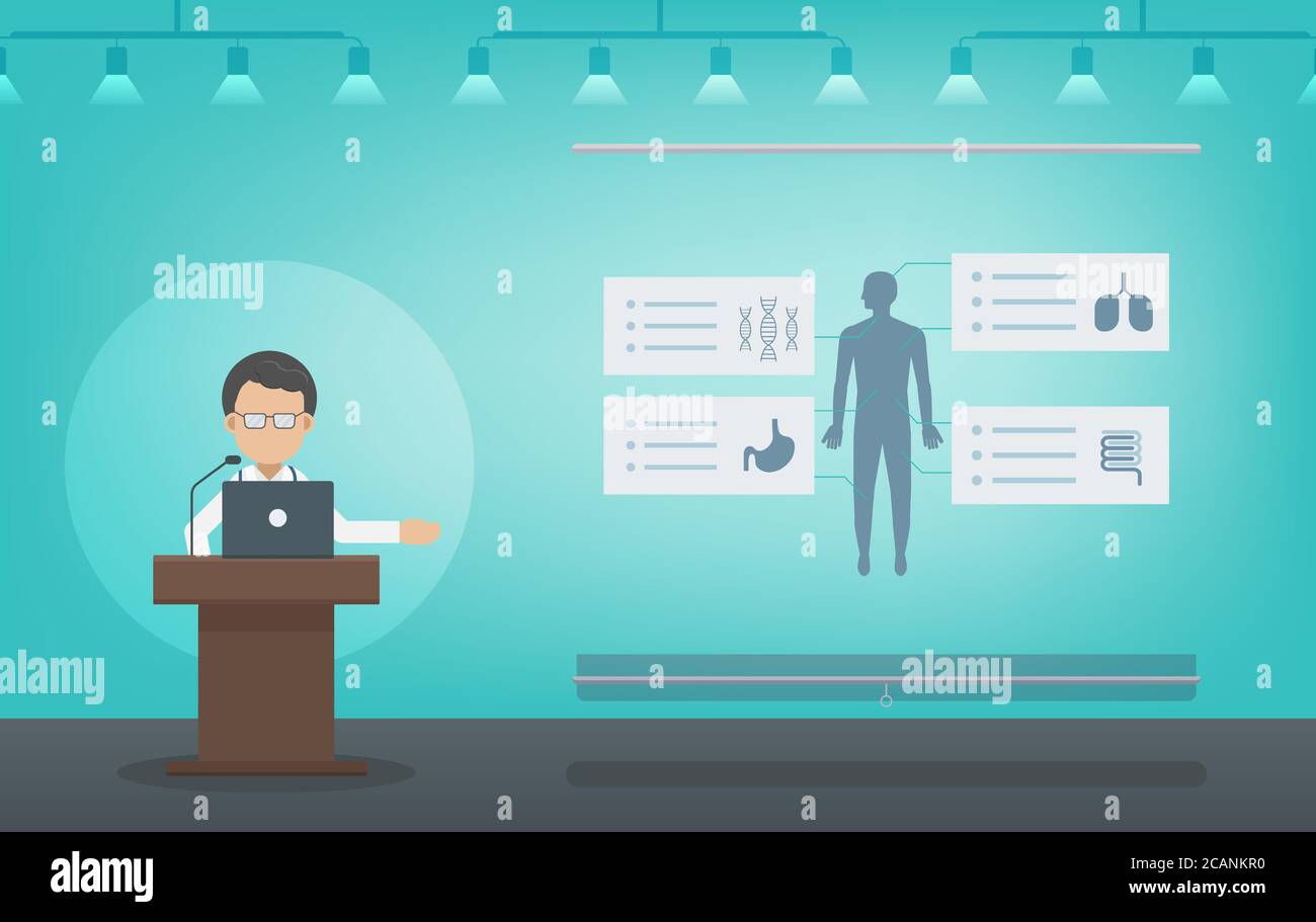Concept de conférence médicale Illustration de Vecteur