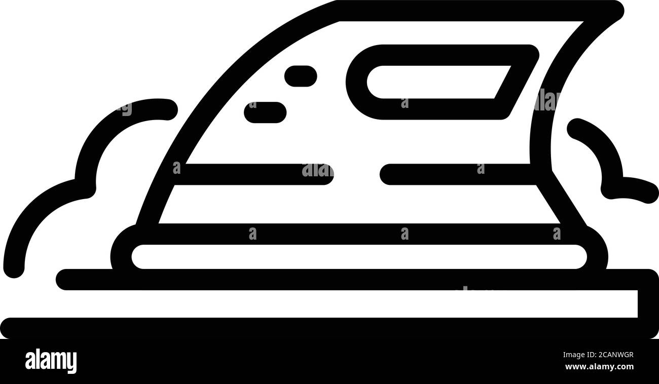 Icône de fer à repasser, style contour Illustration de Vecteur